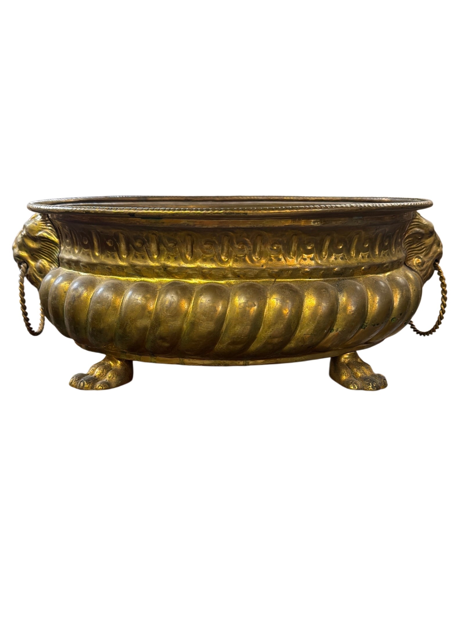 Small Brass Jardinère Planter