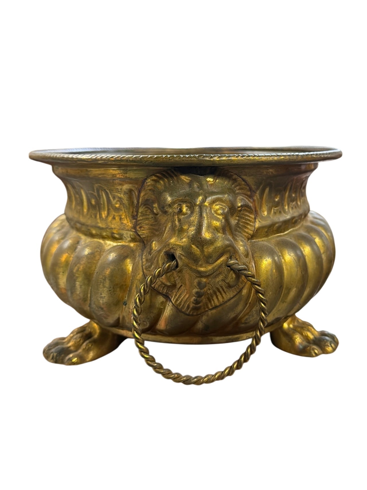 Small Brass Jardinère Planter
