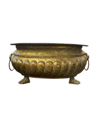 Large Brass Jardinère Planter