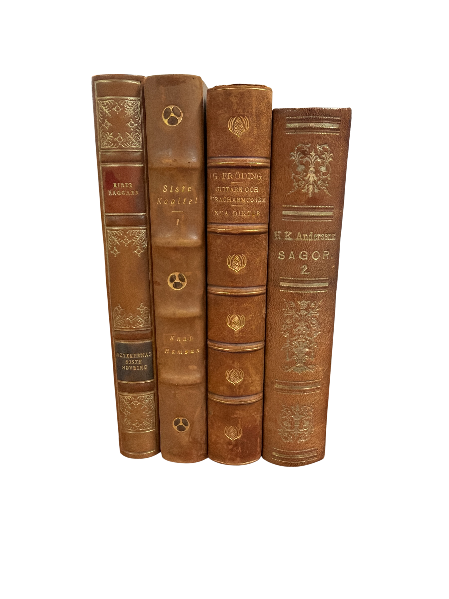 Set of 4 Assorted Antique Books
