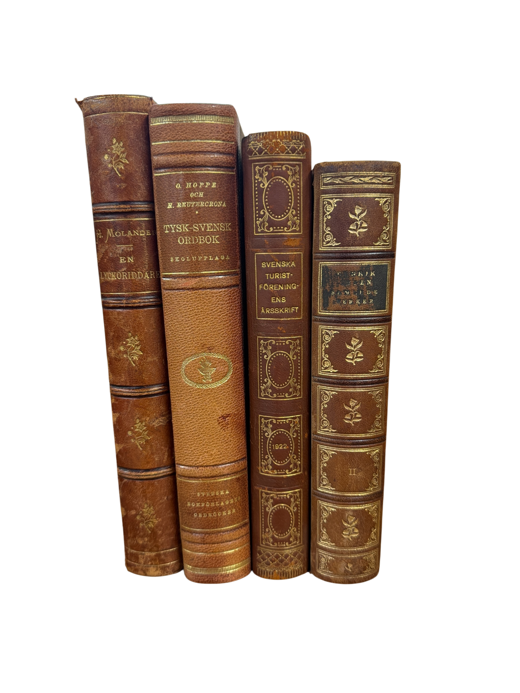 Set of 4 Assorted Antique Books