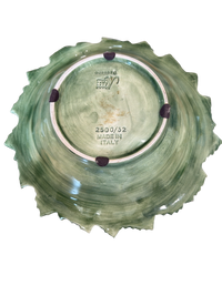 Majolica Green Leaf Serving Bowl