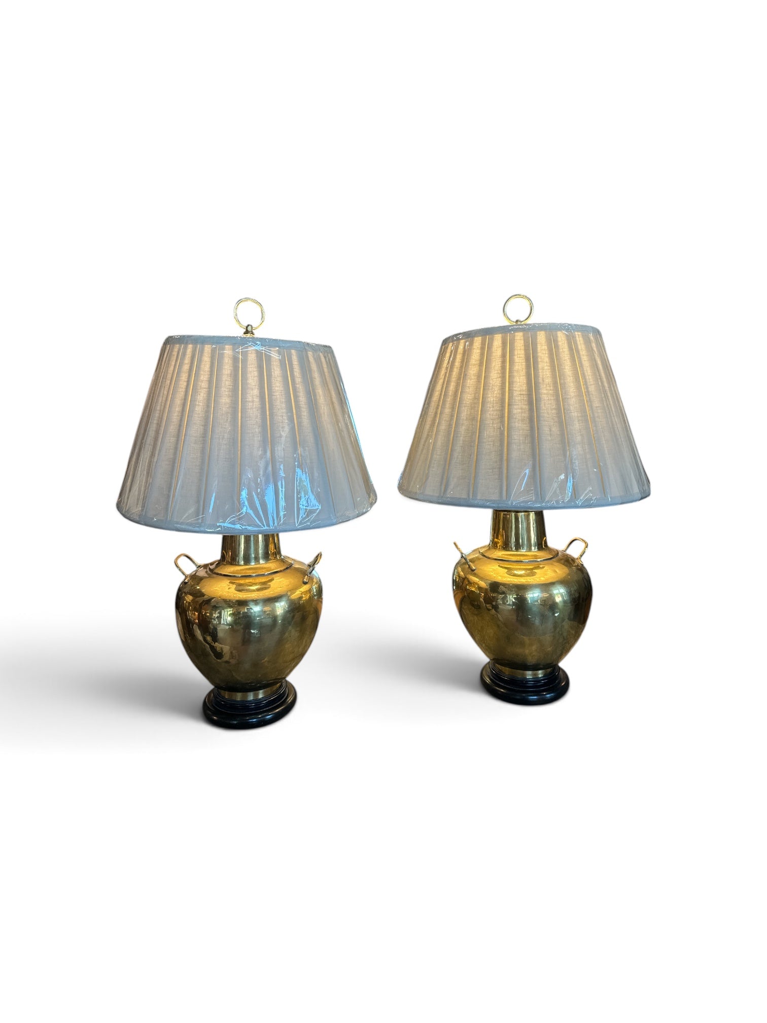 Pair of Brass Lamps