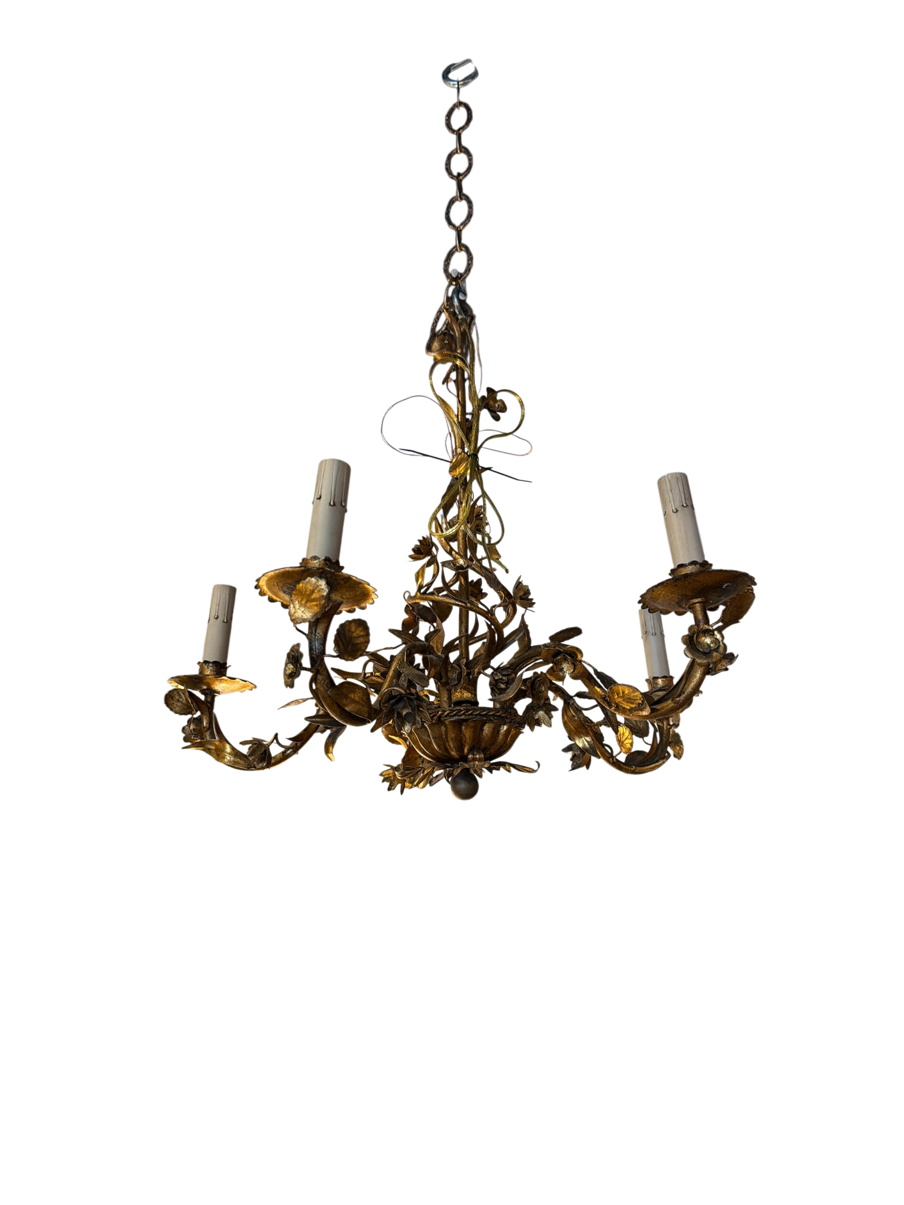 Italian Gilt Tole Chandelier