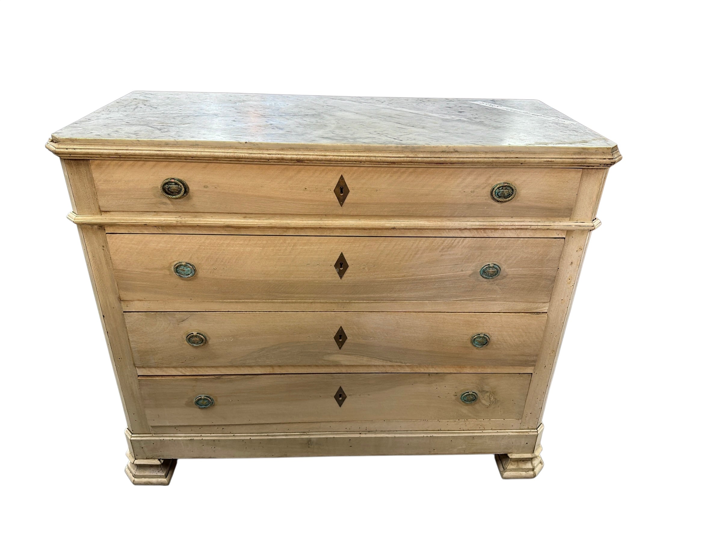 Bleached Marble Top Chest