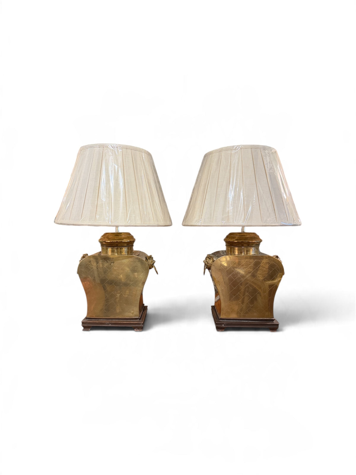 Pair of Brass Lamps