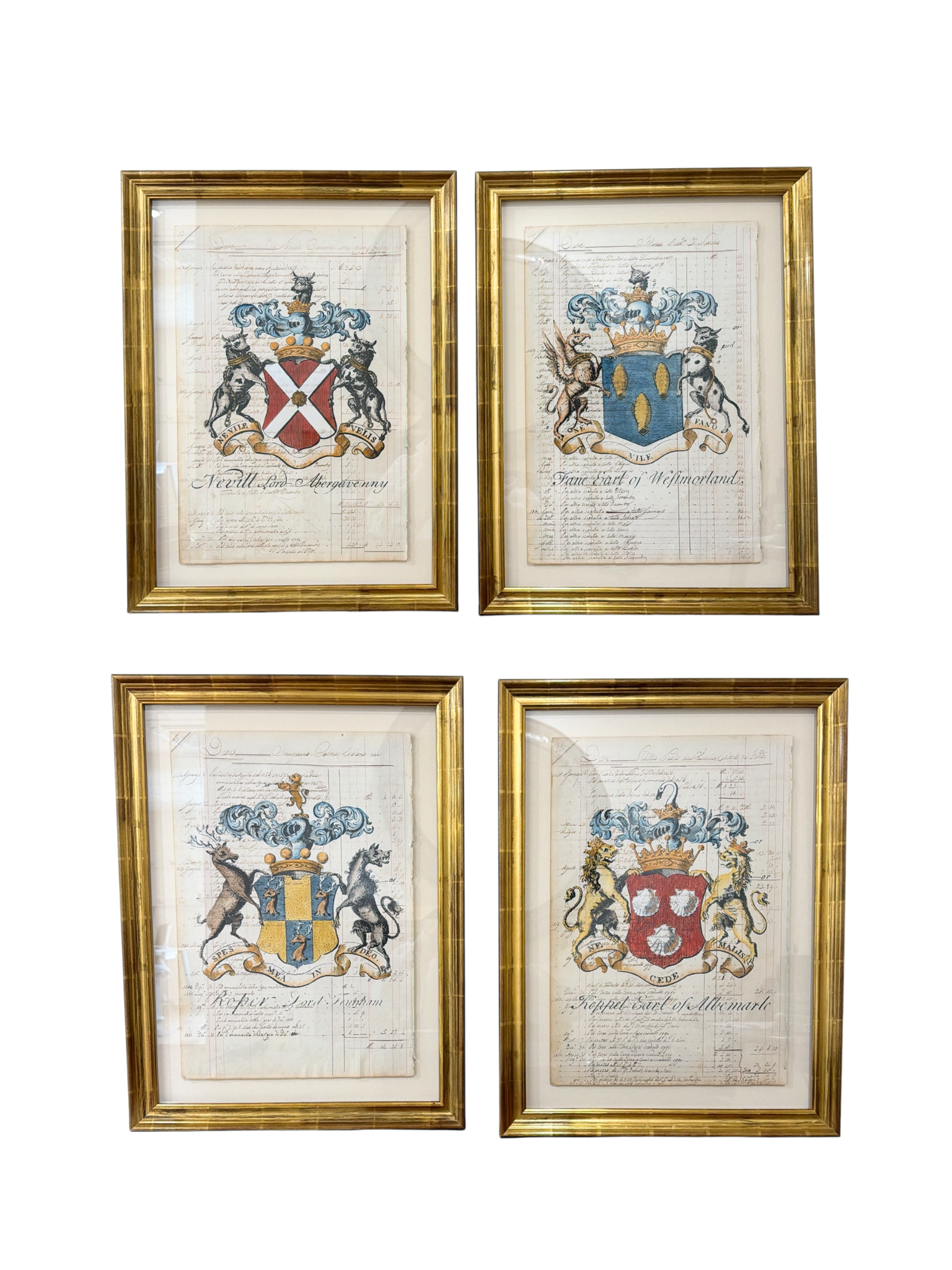 Set of 4 Framed Crests