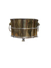 Vintage Brass Drum Planter