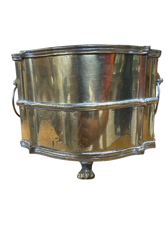 Vintage Brass Drum Planter