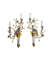 Maison Baguès Crystal Bird Sconces