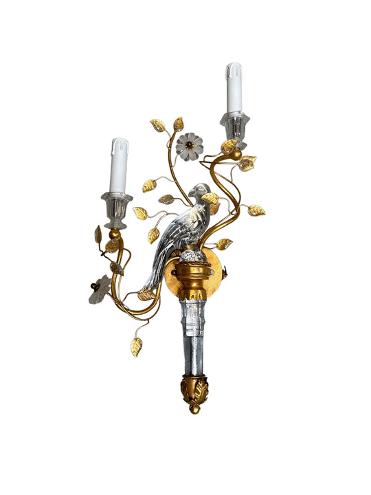 Maison Baguès Crystal Bird Sconces