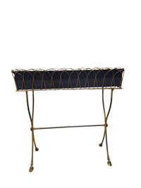 Vintage Metal Jardinère on Stand