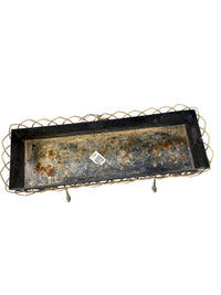 Vintage Metal Jardinère on Stand