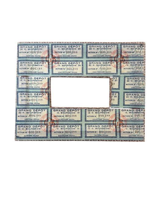 Handcrafted Marbled & Vintage Paper Decoupaged Frame