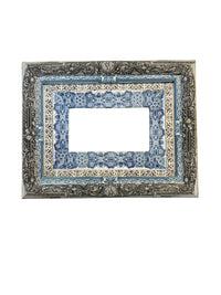 Handcrafted Marbled & Vintage Paper Decoupaged Frame