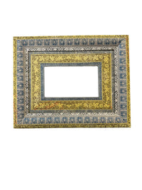 Handcrafted Marbled & Vintage Paper Decoupaged Frame