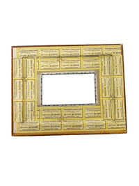 Handcrafted Marbled & Vintage Paper Decoupaged Frame