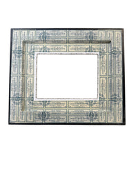 Handcrafted Marbled & Vintage Paper Decoupaged Frame