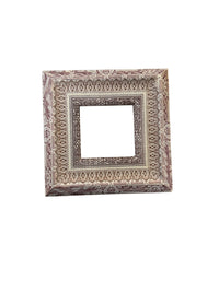 Handcrafted Marbled & Vintage Paper Decoupaged Frame