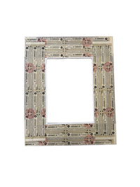Handcrafted Marbled & Vintage Paper Decoupaged Frame