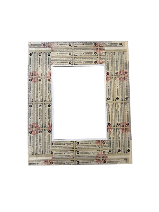 Handcrafted Marbled & Vintage Paper Decoupaged Frame