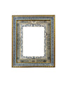 Handcrafted Marbled & Vintage Paper Decoupaged Frame