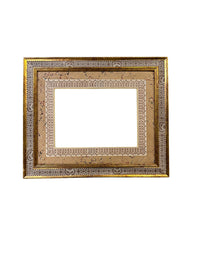 Handcrafted Marbled & Vintage Paper Decoupaged Frame