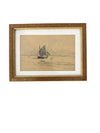 Set of 8 Framed Nautical Pencil Sketches by O. Ricci Candida