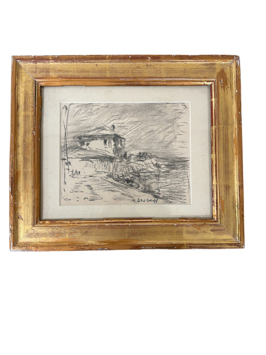 Set of 8 Framed Nautical Pencil Sketches by O. Ricci Candida