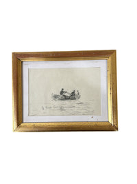 Set of 8 Framed Nautical Pencil Sketches by O. Ricci Candida