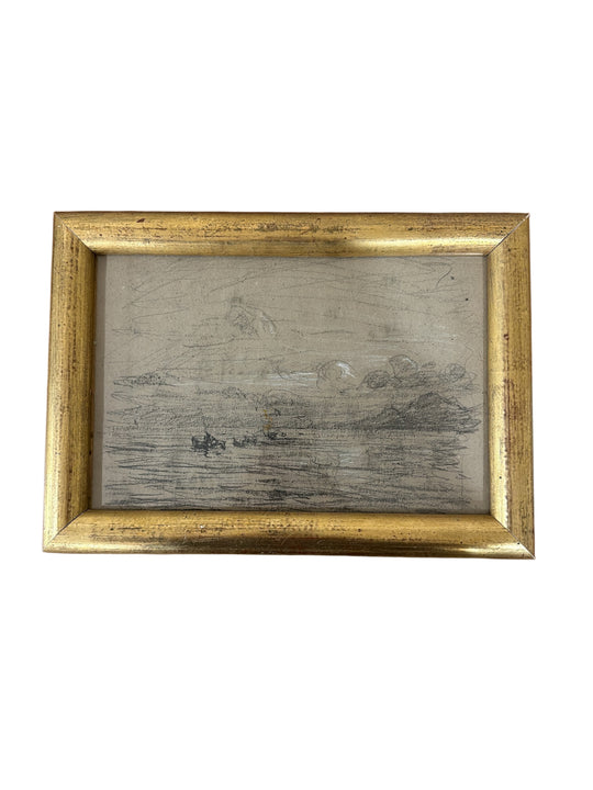Set of 8 Framed Nautical Pencil Sketches by O. Ricci Candida
