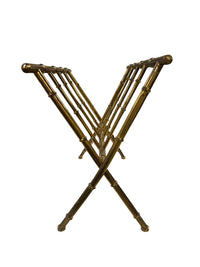 Brass Faux Bamboo Magazine Rack