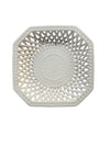 Set of 7 Octagonal Reticulated Creamware Plates & Bowl