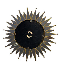 Vintage Moroccan Sunburst Mirror with Antiqued Glass