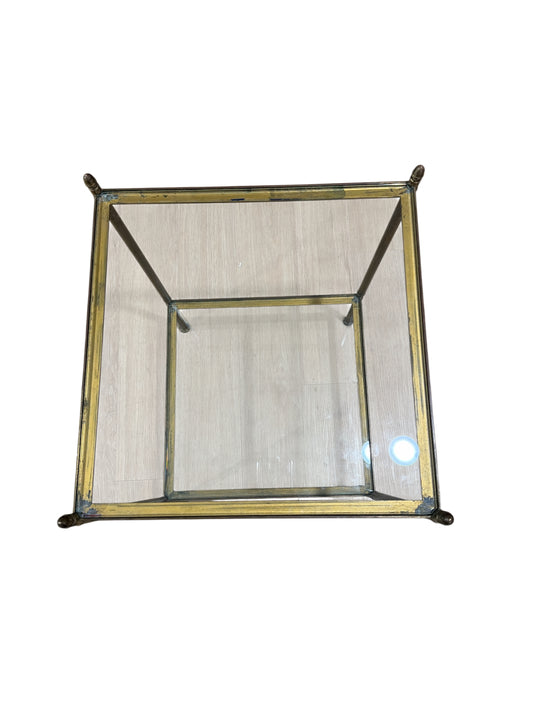 Pair of Brass & Glass Two-Tier Side Tables