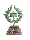 Vintage Neoclassical Bronze Trophy on Marble Base