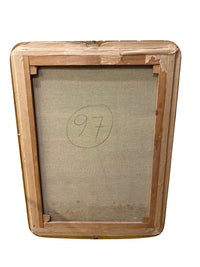 Vintage Framed European Streetscape Oil Painting