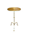 Hand-Forged Martini Table in Gilded Iron