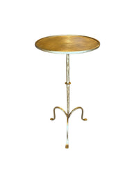 Hand-Forged Martini Table in Gilded Iron