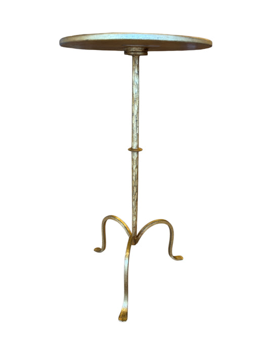 Hand-Forged Martini Table in Gilded Iron