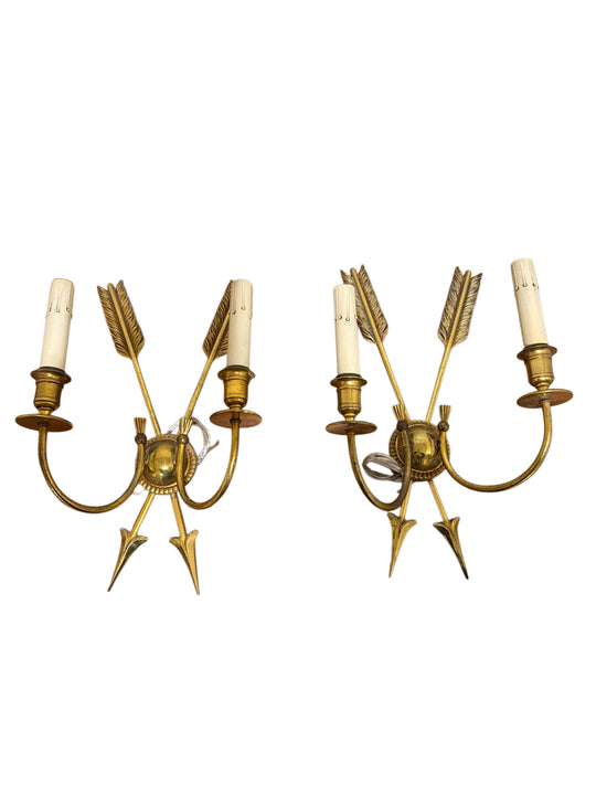 Pair of Arrow Sconces