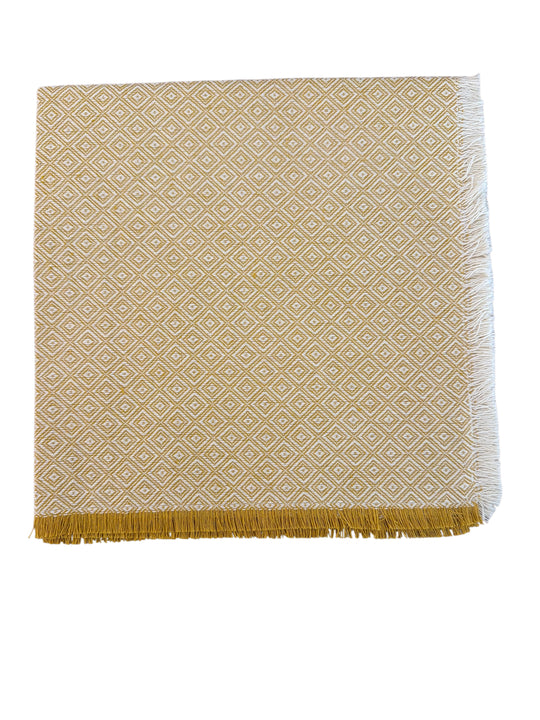 Set of 4 Italian Gold Short Fringe Busatti Napkins