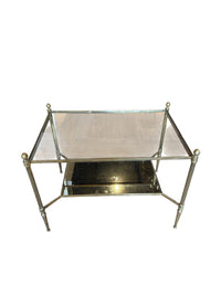 Antique Brass Maison Jasson Glass Coffee Table