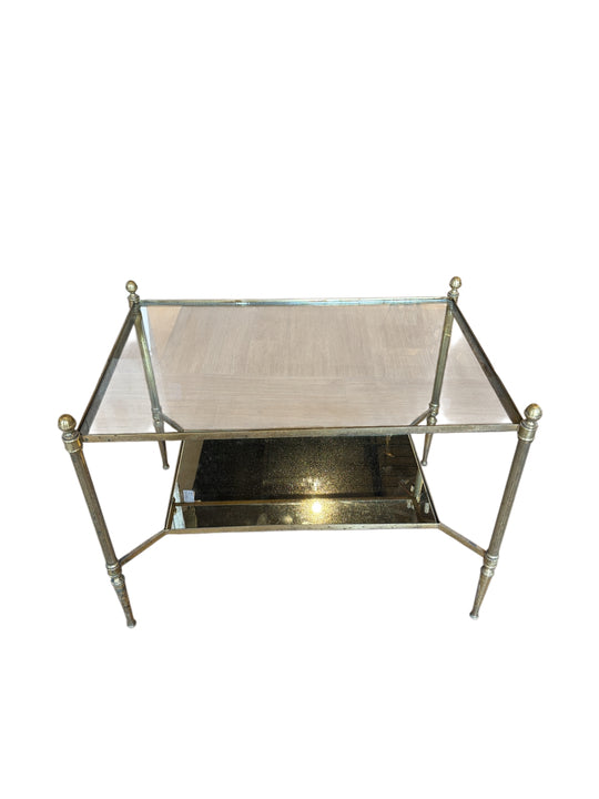 Antique Brass Maison Jasson Glass Coffee Table