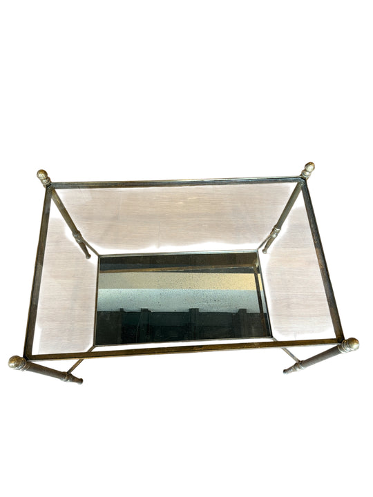 Antique Brass Maison Jasson Glass Coffee Table