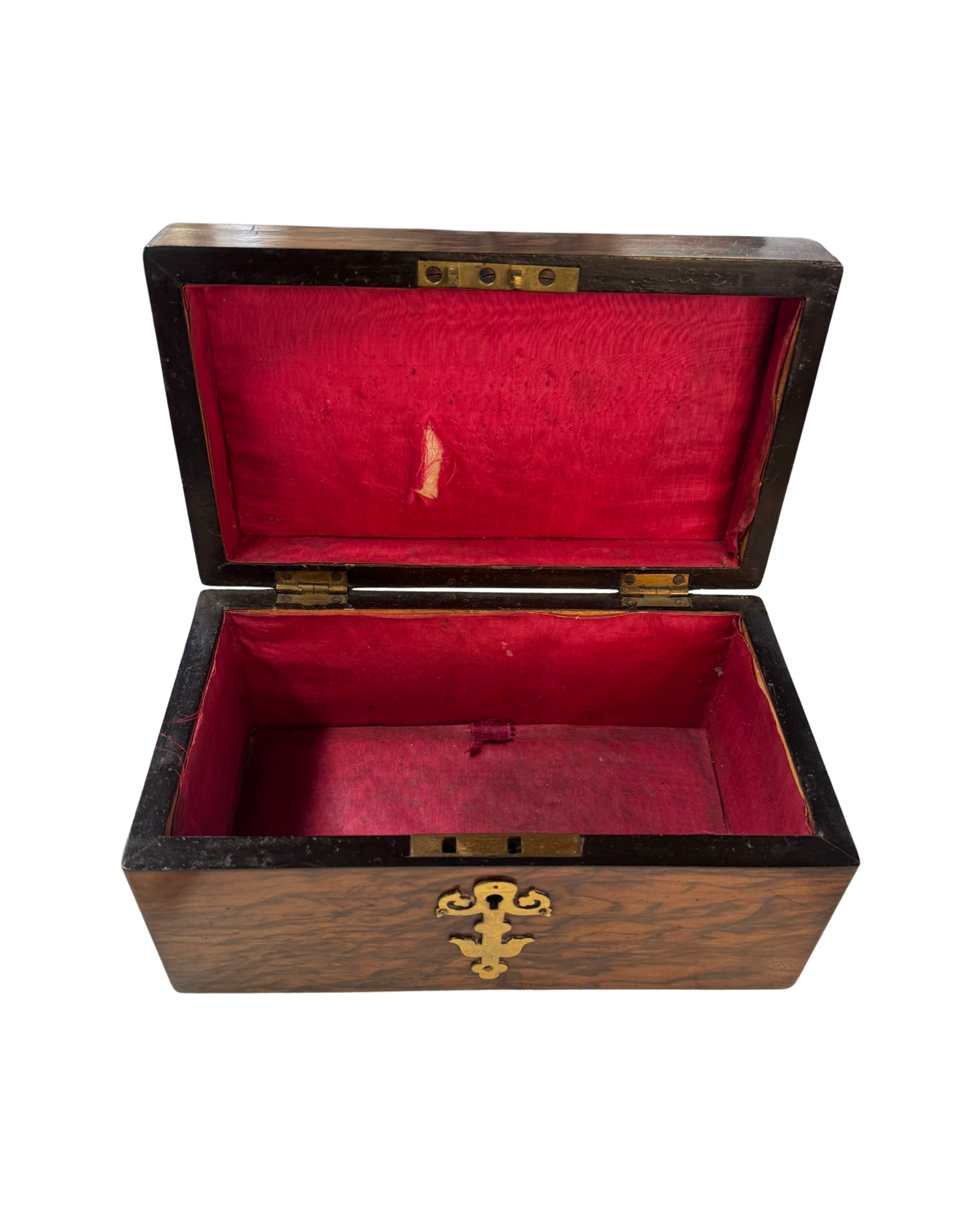 Mahogany Box with Brass Details