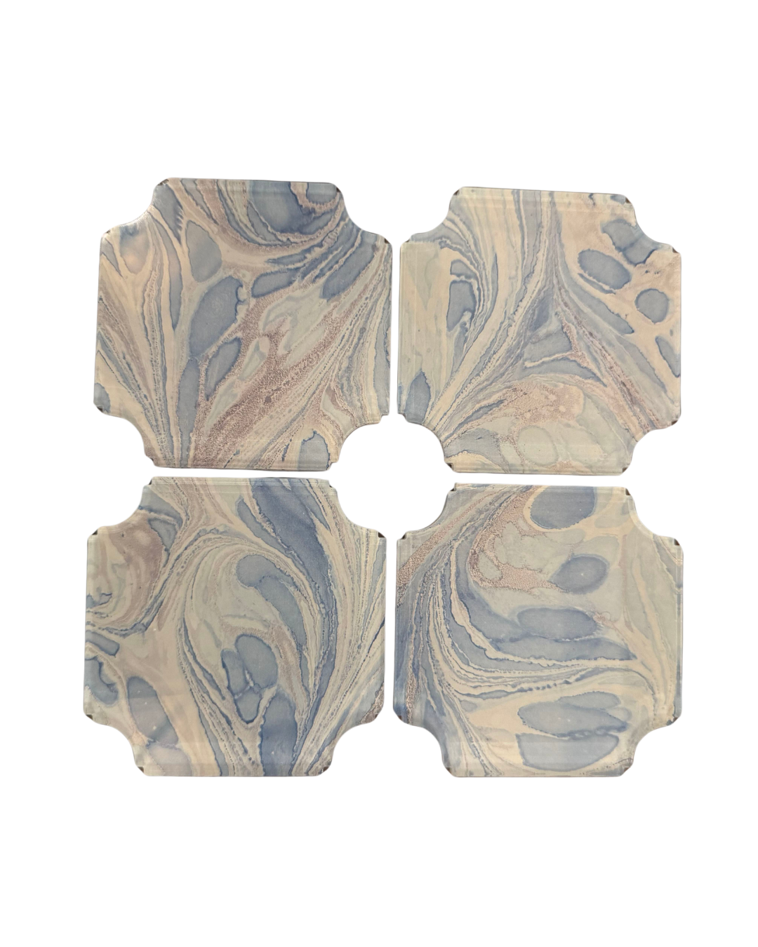 Set of 4 Marbleized Coasters