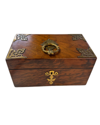 Mahogany Box with Brass Details