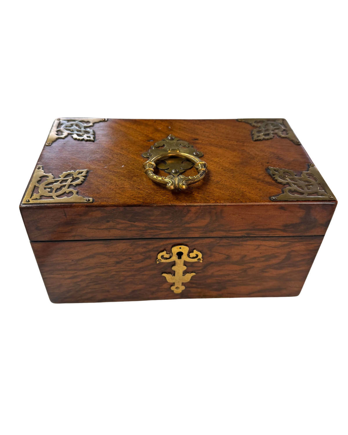 Mahogany Box with Brass Details