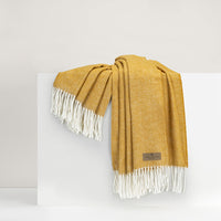 Ochre Italian Herringbone Throw